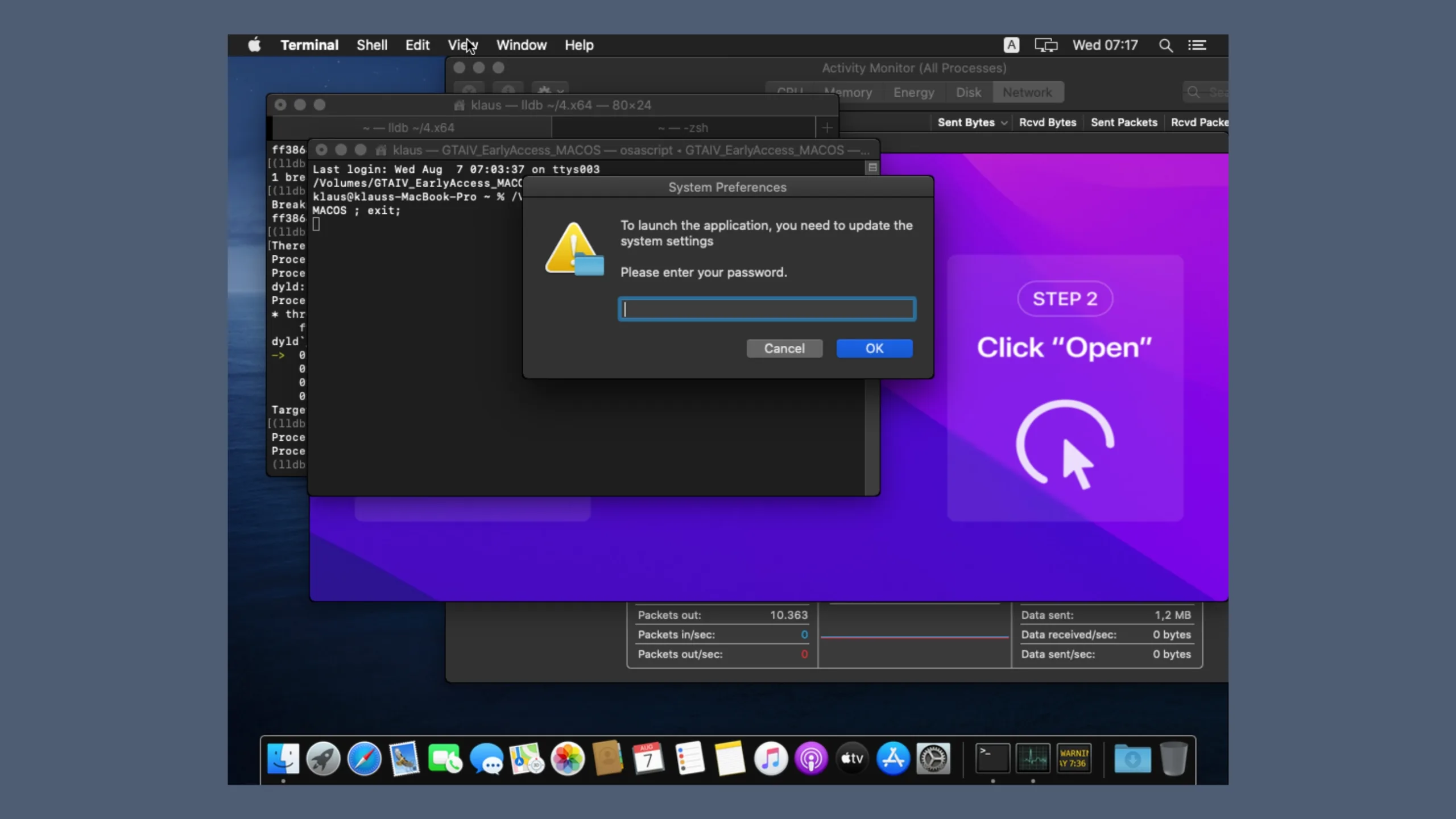 Malware Cthulhu Stealer mira em usuários do macOS da Apple 2 Imagem cominterface do macOS