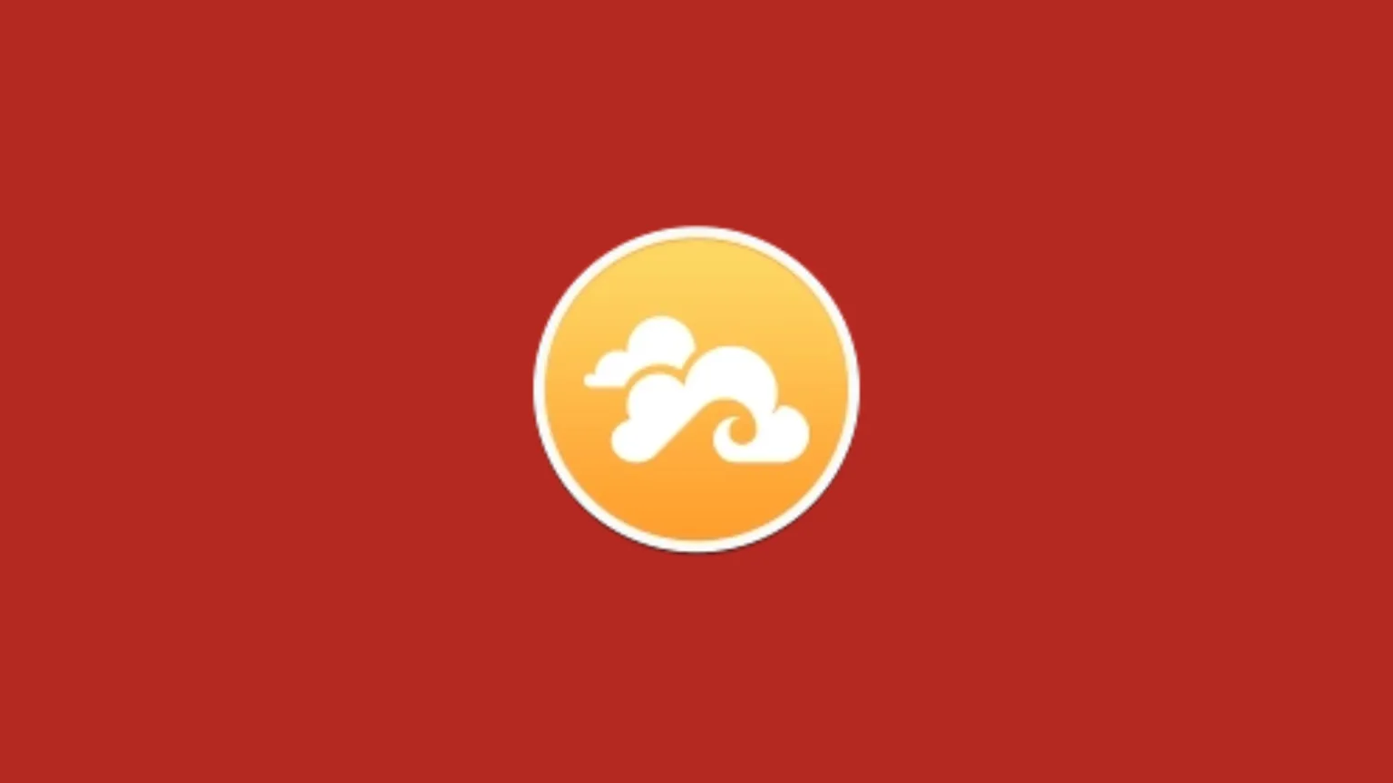 Imagem com a logomarca do Seafile Client com fundo vermelho