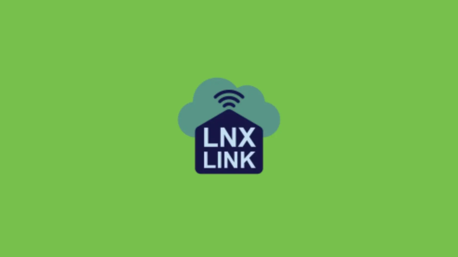 Imagem com a logomarca do LNXLink com fundo verde