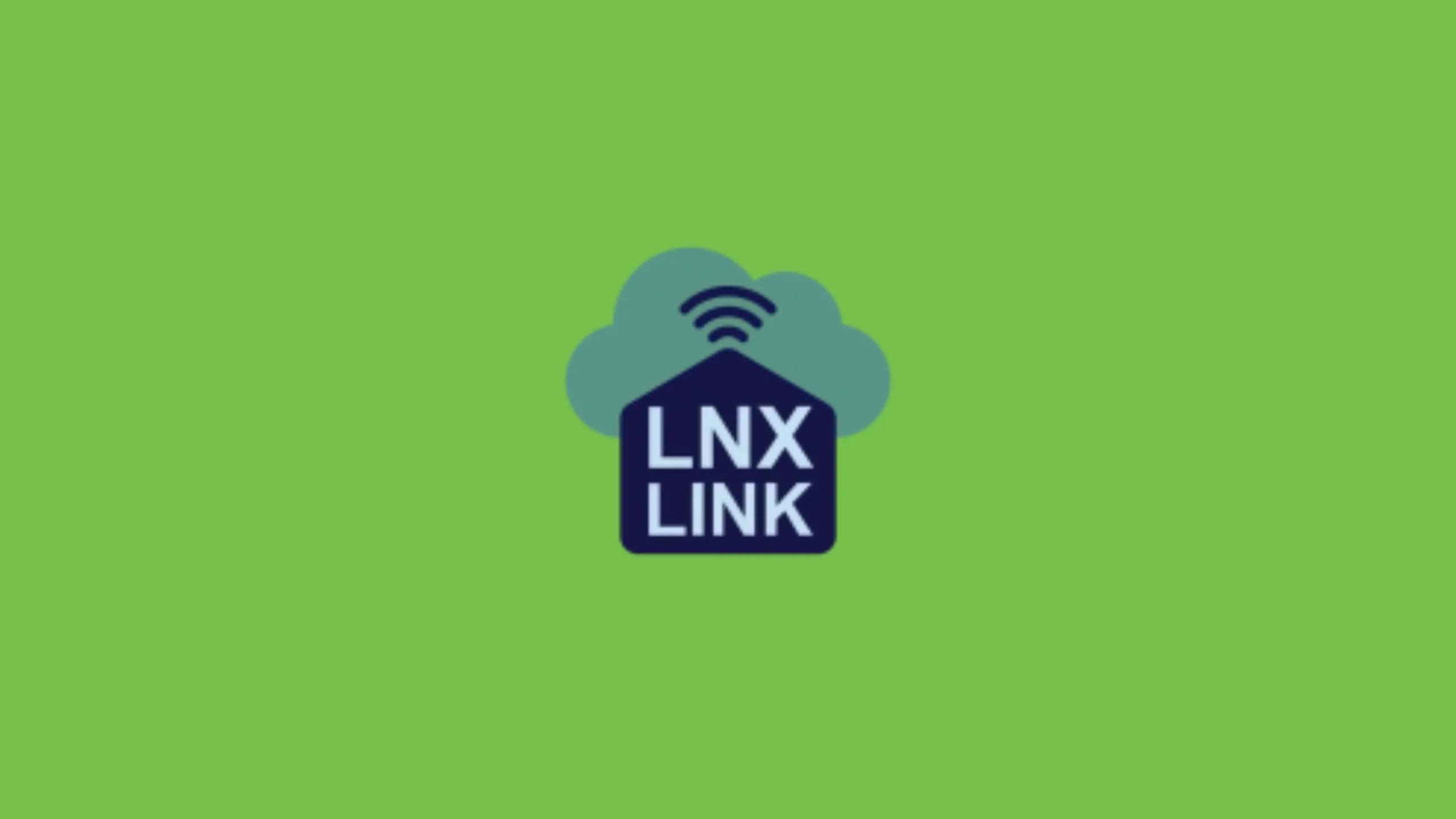 Imagem com a logomarca do LNXLink com fundo verde