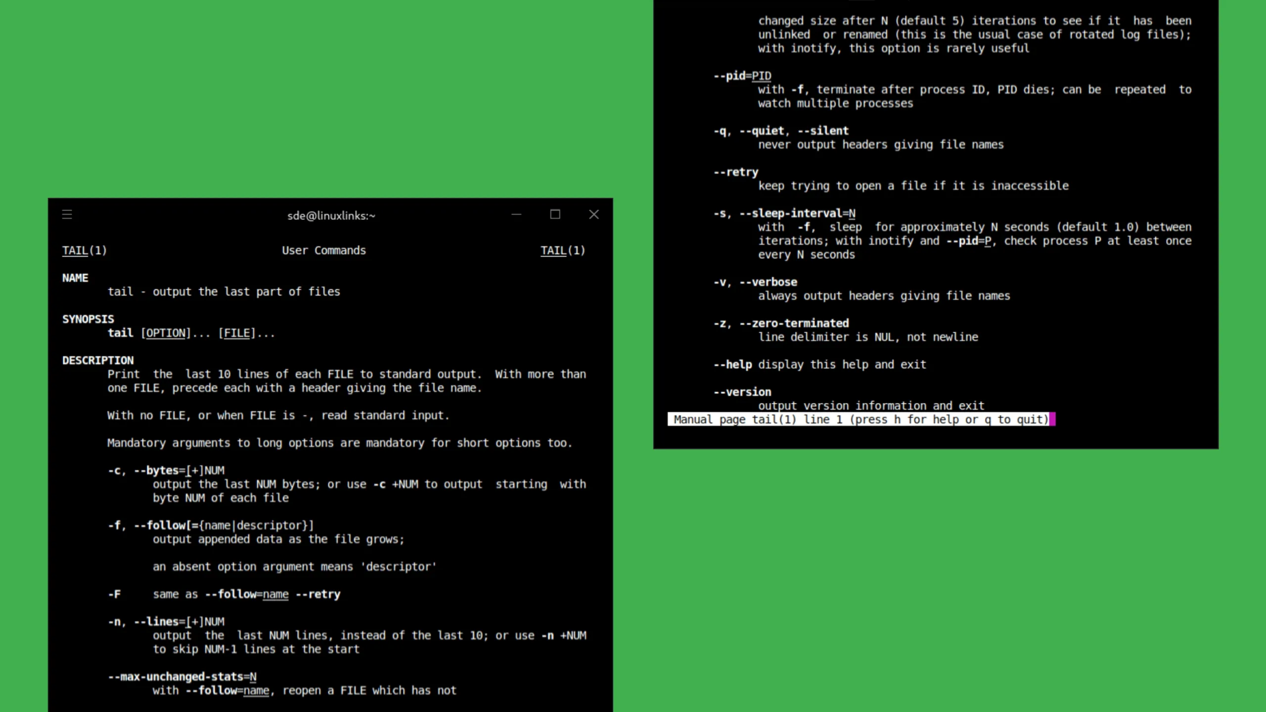 Conheça ótimas alternativas para a ferramenta CLI tail 2 Imagem de linha de comando tail