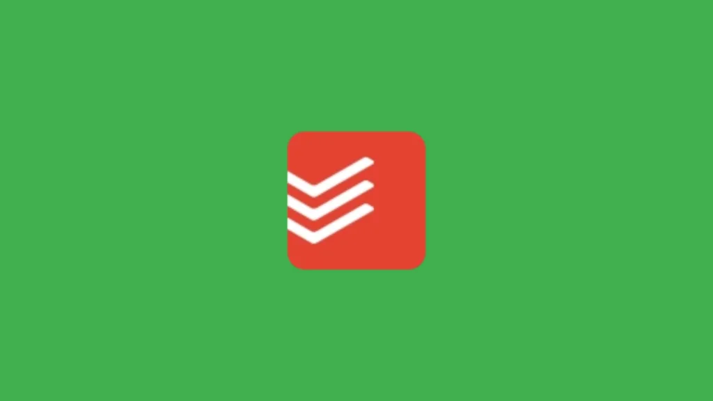 Imagem com a logomarca do Todoist com fundo verde