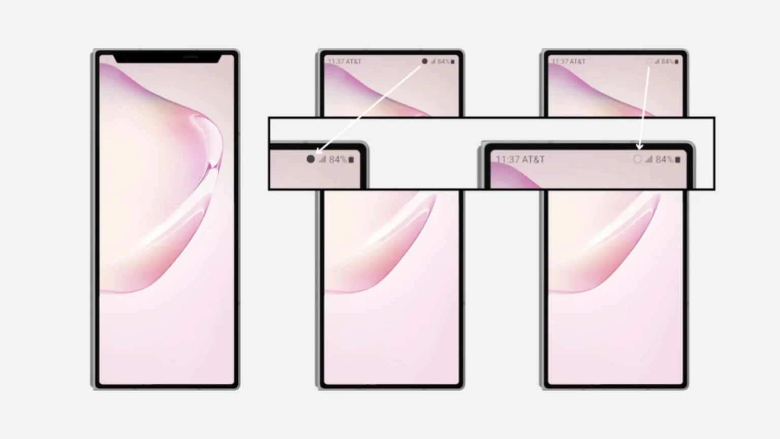 Samsung patenteia sensor de câmera sob a tela 1 Imagem com patente da Samsung de câmera sob a tela