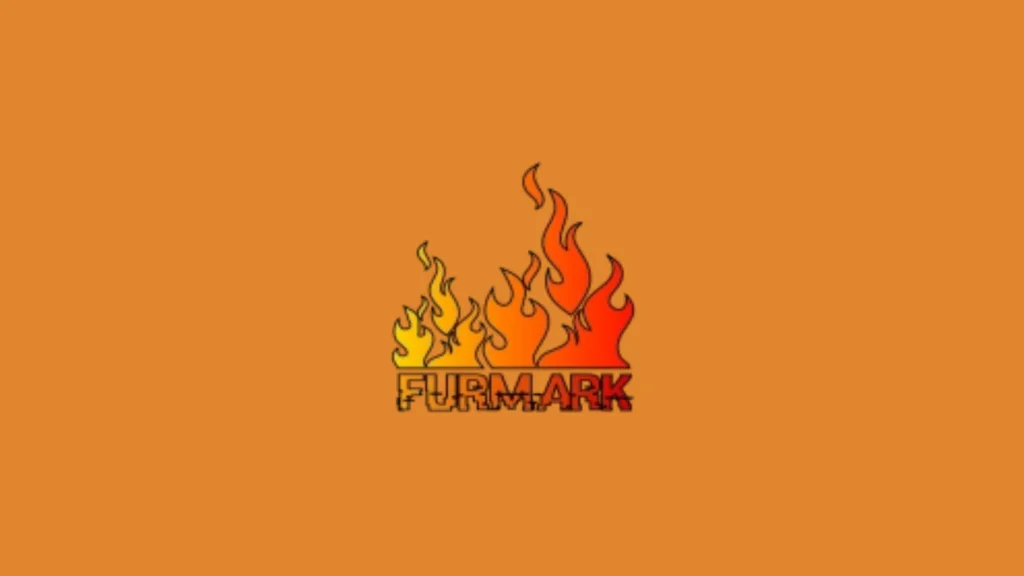 Imagem com a logomarca do Furmark com fundo laranja