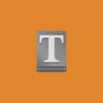 Imagem com a logomarca do Typography com fundo laranja