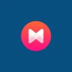 Imagem com a logomarca do Musixmatch com fundo azul