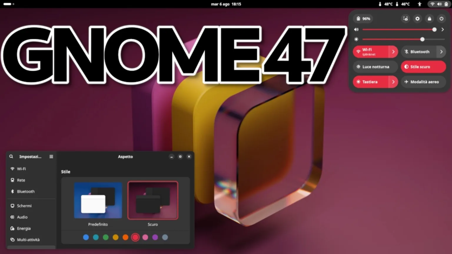 GNOME 47 Beta Desktop lançado com muitas novidades! 1 Imagem com o nome GNOME 47 em destaque
