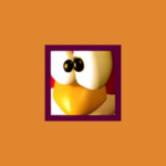 Imagem com a logomarca do Frozen Bubble com fundo laranja