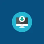 Imagem com a logomarca do Media Downloader com fundo azul