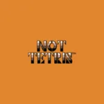 Imagem com a logomarca do Not Tetris 2 com fundo laranja