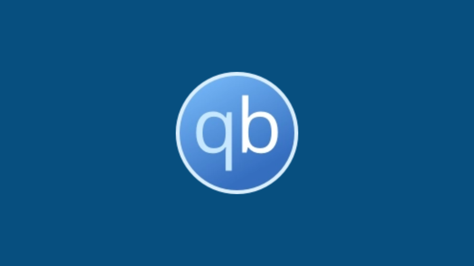 Imagem com a logomarca do qBittorrent com fundo azul