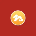 Imagem com a logomarca do Seafile Client com fundo vermelho