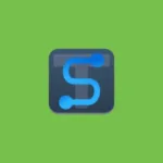 Imagem com a logomarca do Syntalos com fundo verde