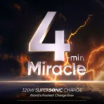 Imagem exibindo 4min de carregamento do Supersonic Charge da Realme