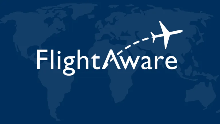 Imagem com a logomarca da FlightAware