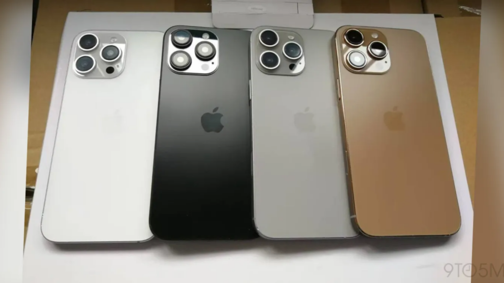 Imagem com as cores do iPhone 16 Pro