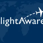 Imagem com a logomarca da FlightAware