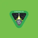 Imagem com a logo do Android 15