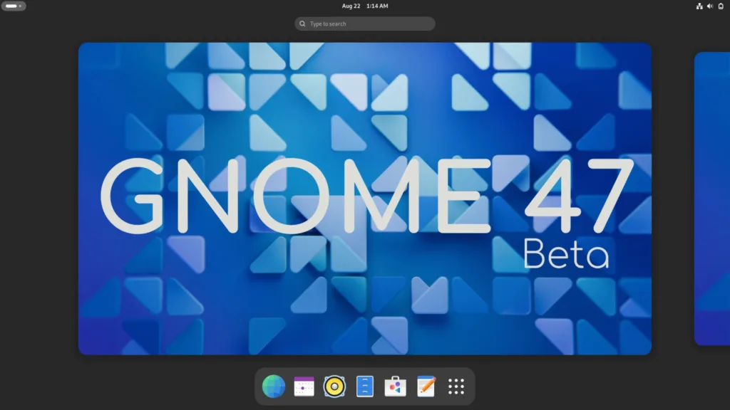 Imagem com o nome GNOME 47 em destaque