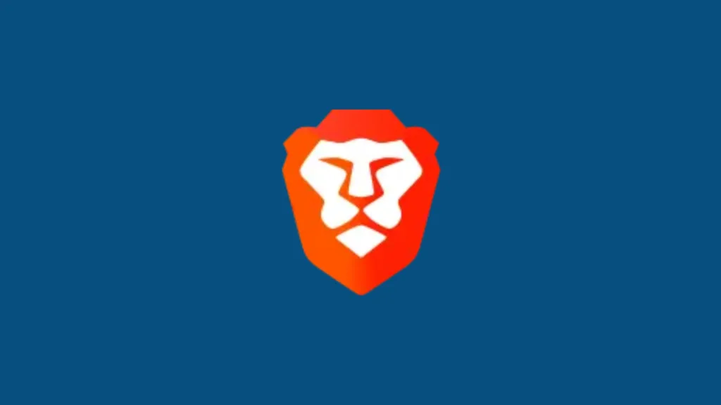 Imagem com a logomarca do Brave com fundo azul