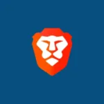 Imagem com a logomarca do Brave com fundo azul