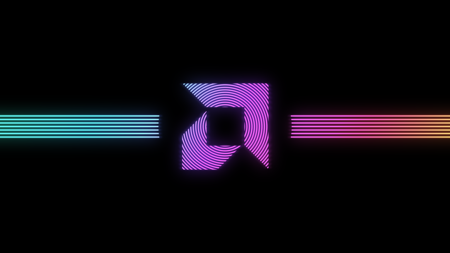 AMD lança ROCm 6.2.2 com correção para falha de recuperação no Instinct MI300X 1 Logotipo da AMD com design neon em tons de rosa e azul com linhas horizontais no fundo preto