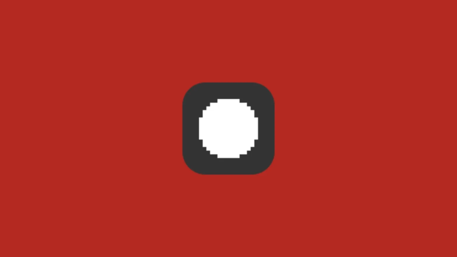 Imagem com a logomarca do Pong com fundo vermelho