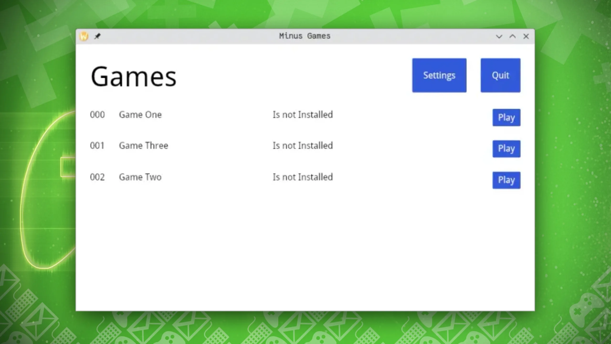 Instale o Minus Games Gui no Ubuntu, Fedora, Debian e outras distribuições Linux com Flatpak 2 Imagem com a interface do Minus Games GUI