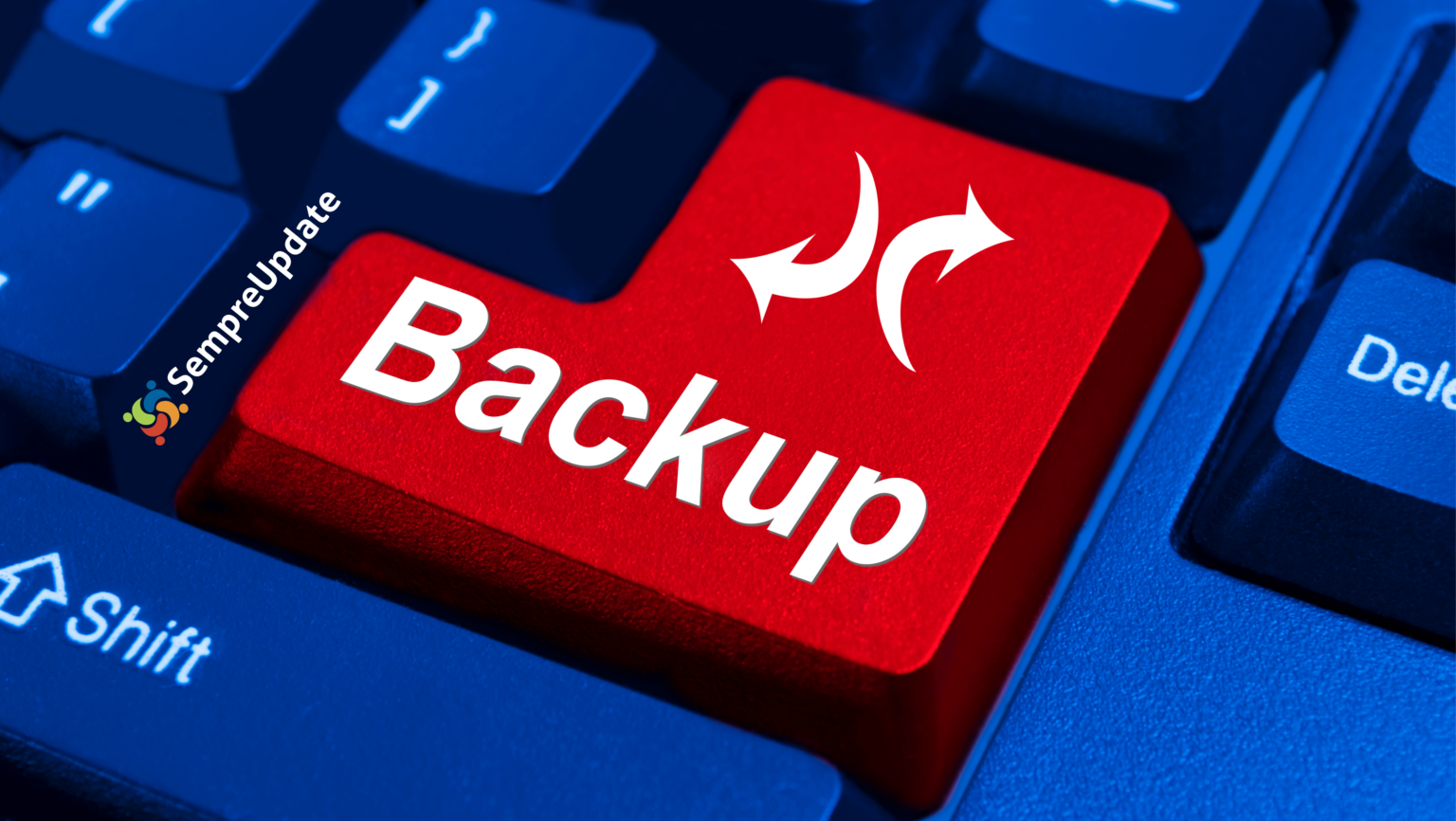 Backup no Linux: ferramentas essenciais para proteger seus dados 1 Imagem de destaque para o artigo 'Backup no Linux: ferramentas essenciais para proteger seus dados'. A imagem mostra uma tecla vermelha em um teclado com a palavra 'Backup', simbolizando a importância da proteção de dados no Linux.