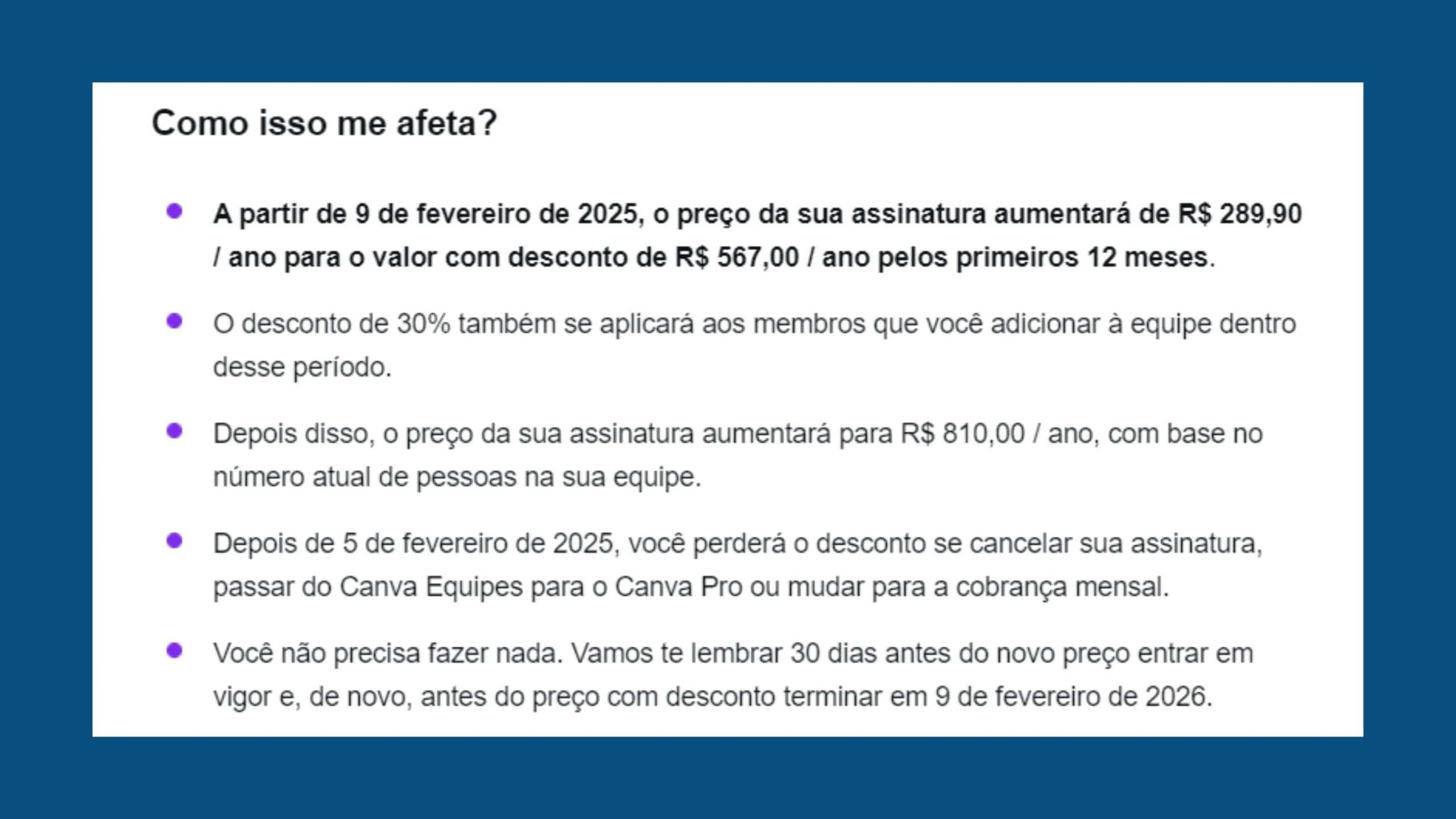 Canva, o preço subiu 300%, mas será que IA está à altura? 2 Imagem com e-mail do Canva