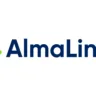 Logo AlmaLinux centralizada com o fundo cinza claro