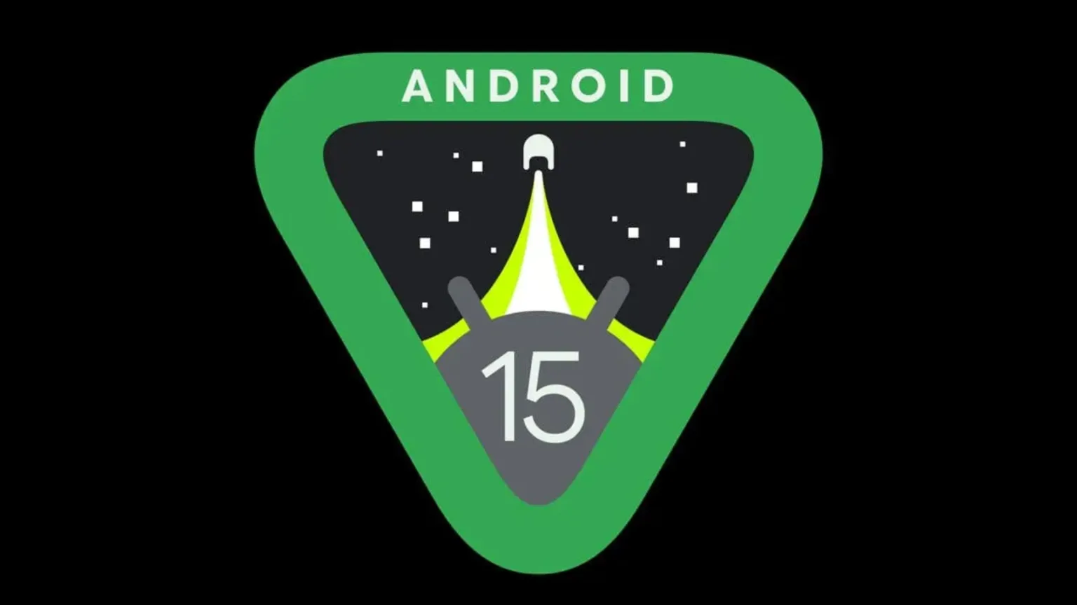 Imagem com a logo do Android 15