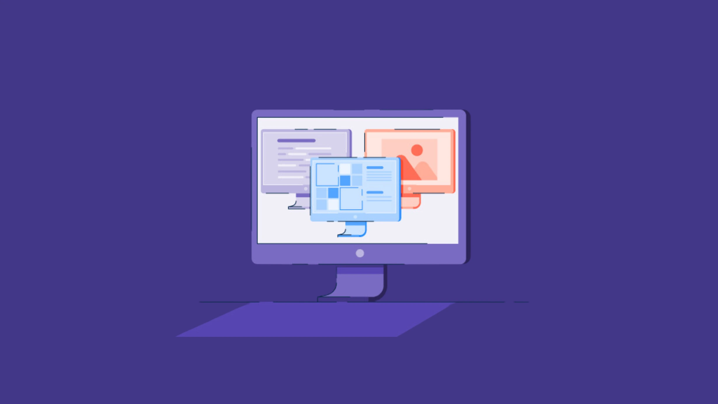 Atualizações no KVM para x86 no Linux 6.12 trazem suporte ao AVX10.1 e mais otimizações 2 Ilustração de uma tela de computador com várias janelas sobrepostas, representando interfaces gráficas de diferentes sistemas virtuais.