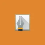 Imagem com a logomarca do Calligra com fundo laranja