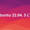 Imagem com o fundo laranja, roxo e amarelo com a logo do Ubuntu 22.04.5 LTS indicando o lançamento de uma nova versão do Ubuntu