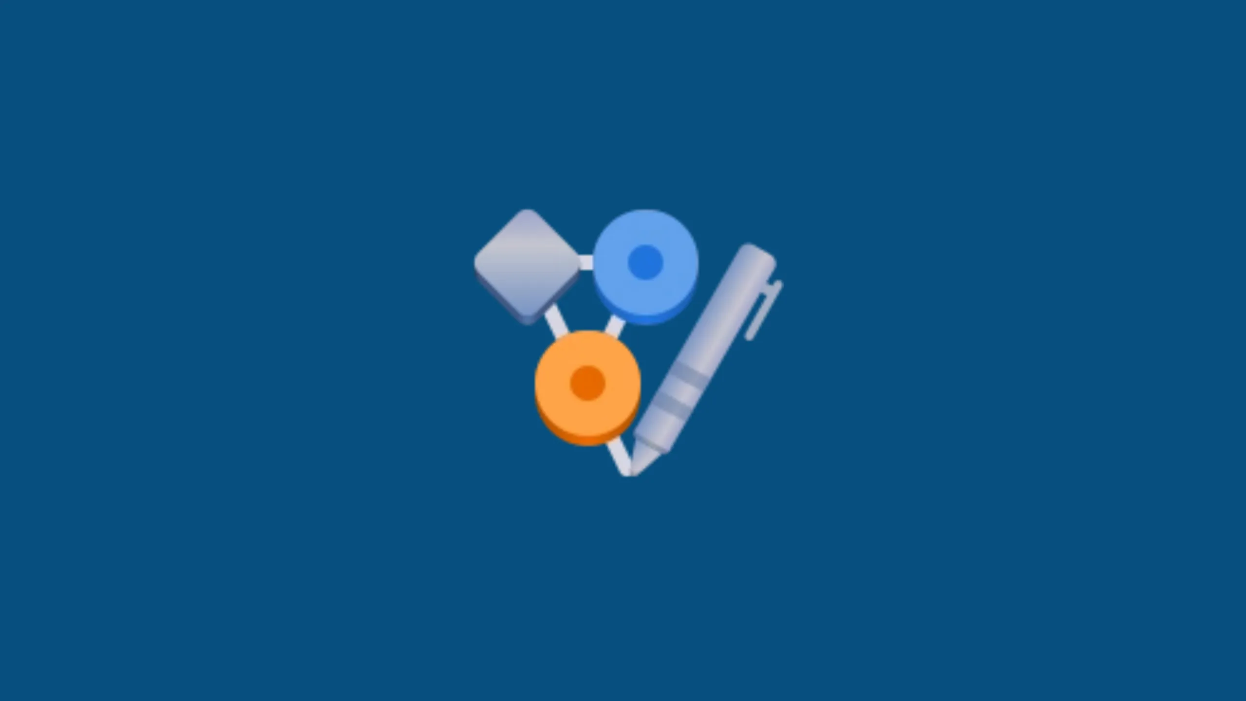 Imagem com a logomarca do Delineate com fundo azul