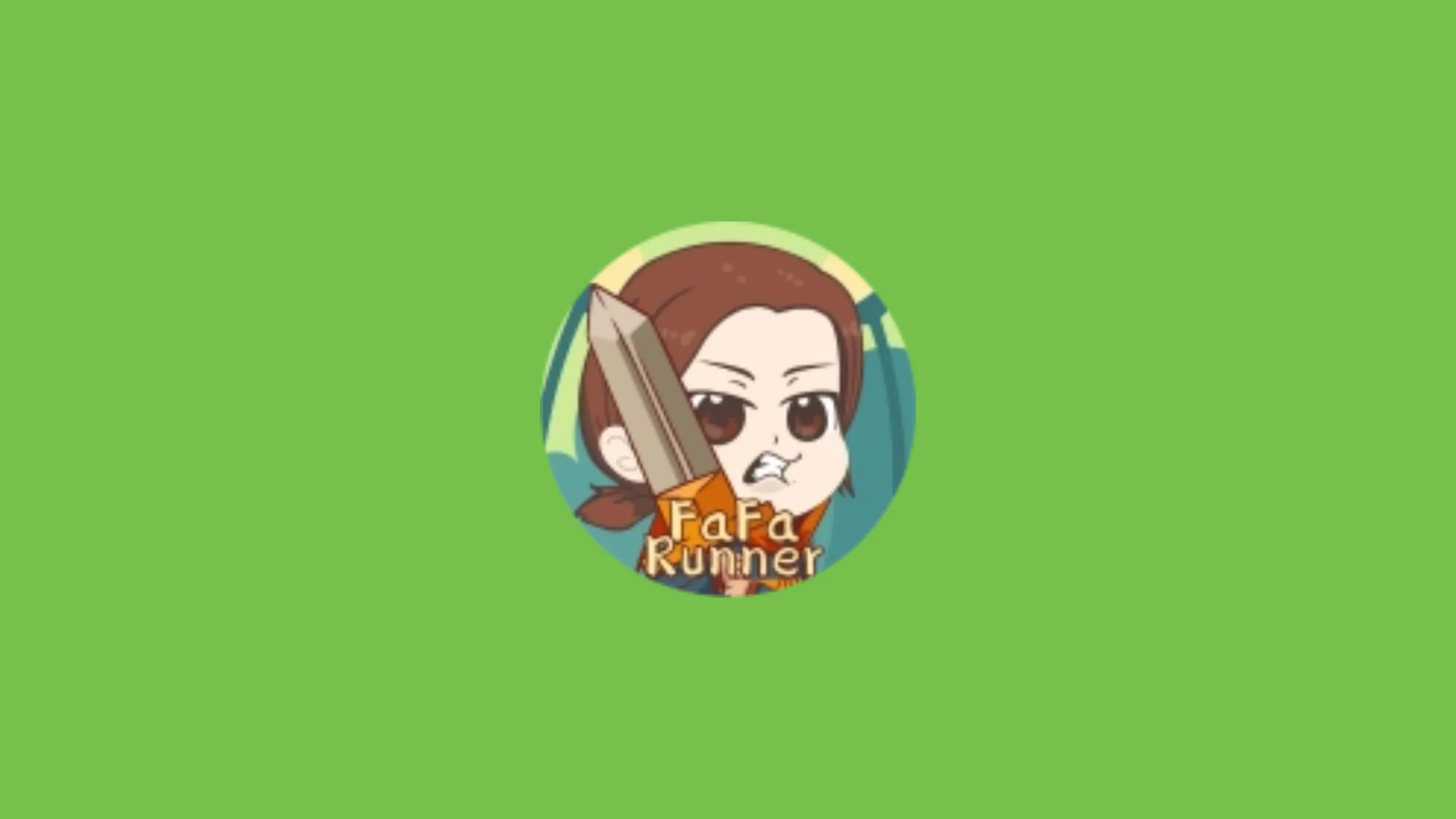 Imagem com a logomarca do Fafa Runner com fundo verde