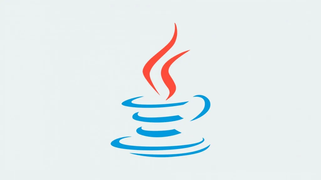 Fundo cinza com a logo do JAVA Oracle no centro, simbolizando um lançamento do JAVA Oracle