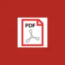 Imagem com a logomarca do Quick PDF com fundo vermelho