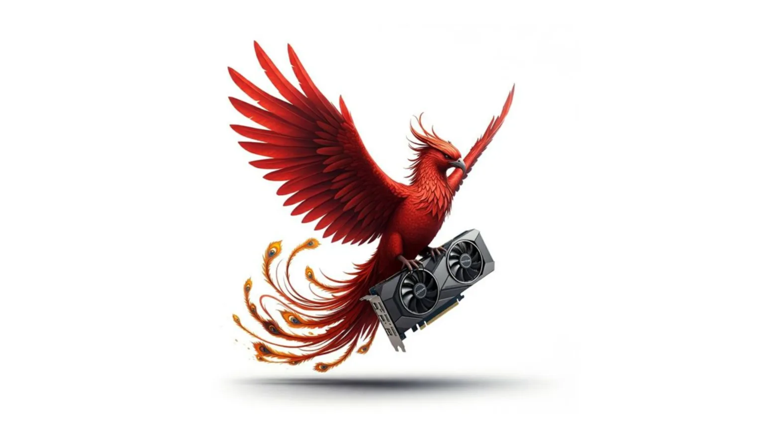 Lançamento do criu 4.0 traz suporte a CUDA e novas funcionalidades para linux 1 Imagem de um pássaro vermelho com penas brilhantes segurando uma placa gráfica NVIDIA, simbolizando o CRIU 4.0 com suporte a CUDA.