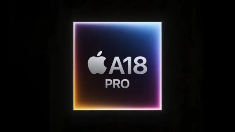 Imagem com o número A18 do chip Apple