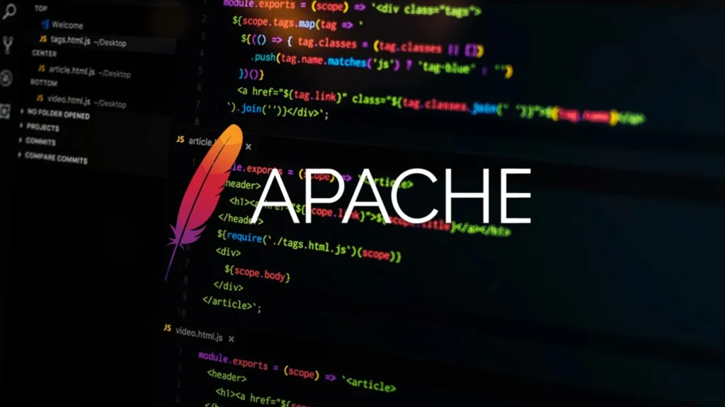 Imagem com a logomarca do Apache