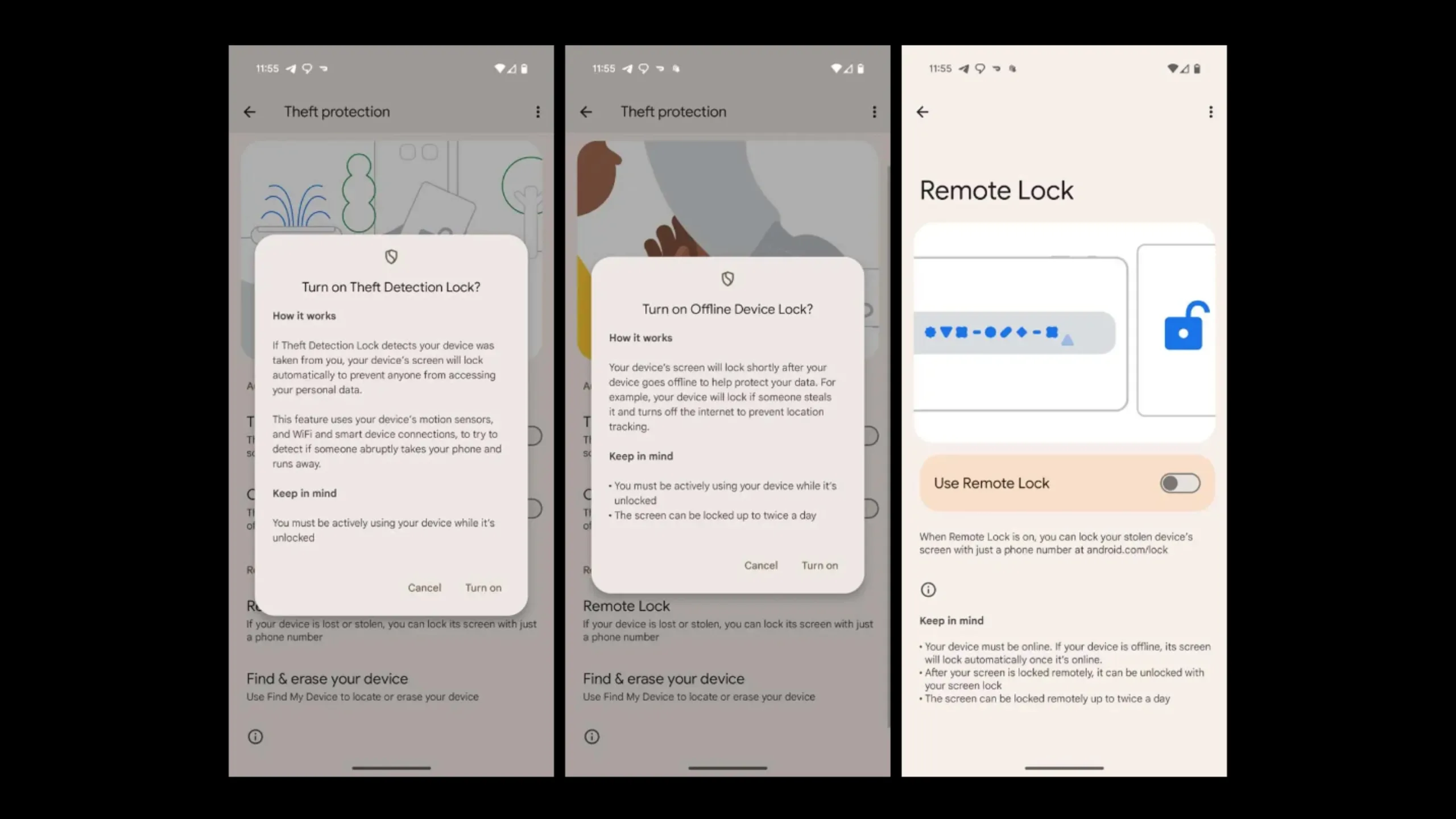 Como ativar a proteção contra furto no seu celular Android 2 Imagem com proteção contra roubo do Android