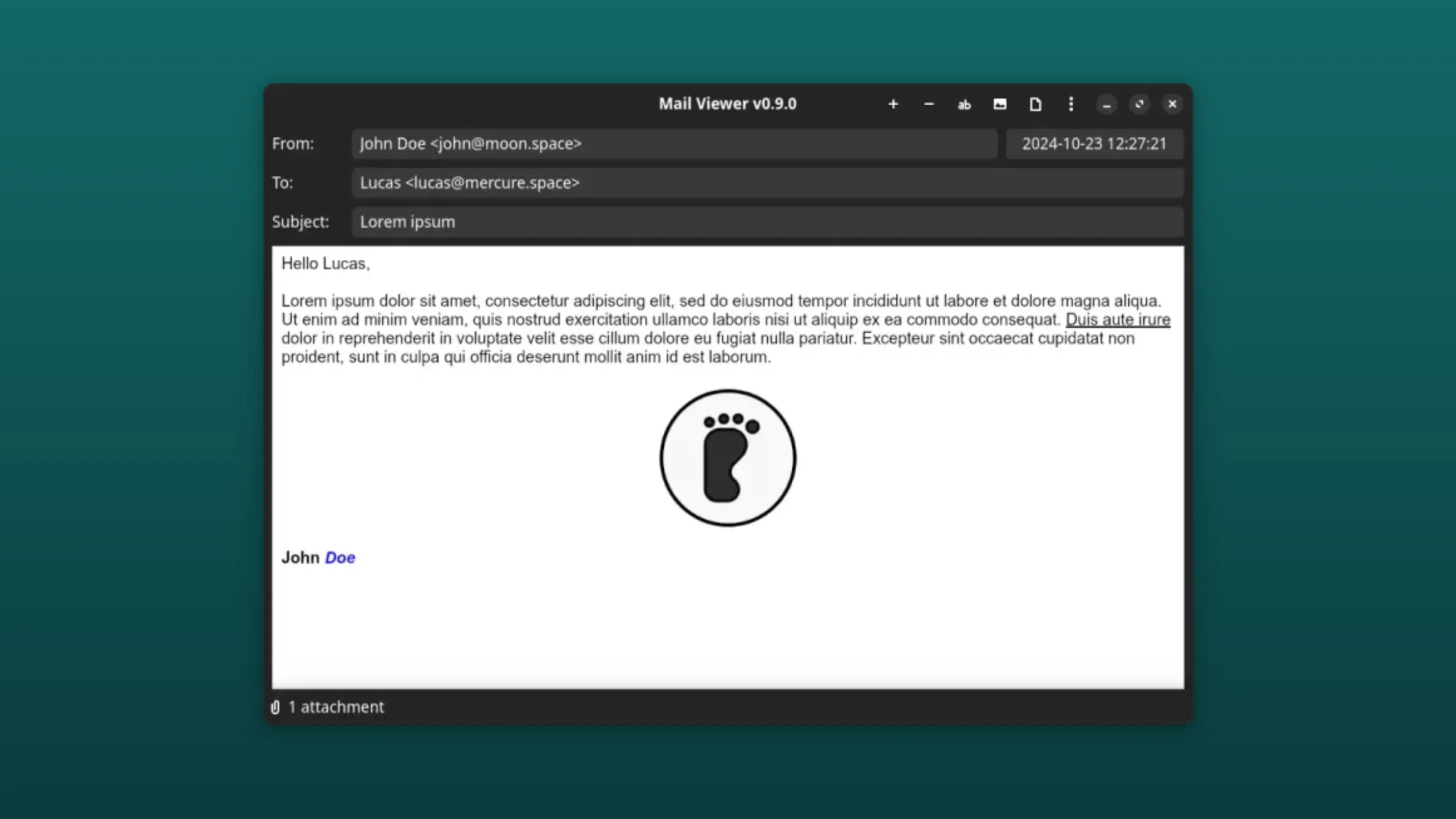 Instale o MailViewer no Ubuntu, Fedora, Debian e outras distribuições Linux com Flatpak 2 Imagem com a interface do Mailviewer