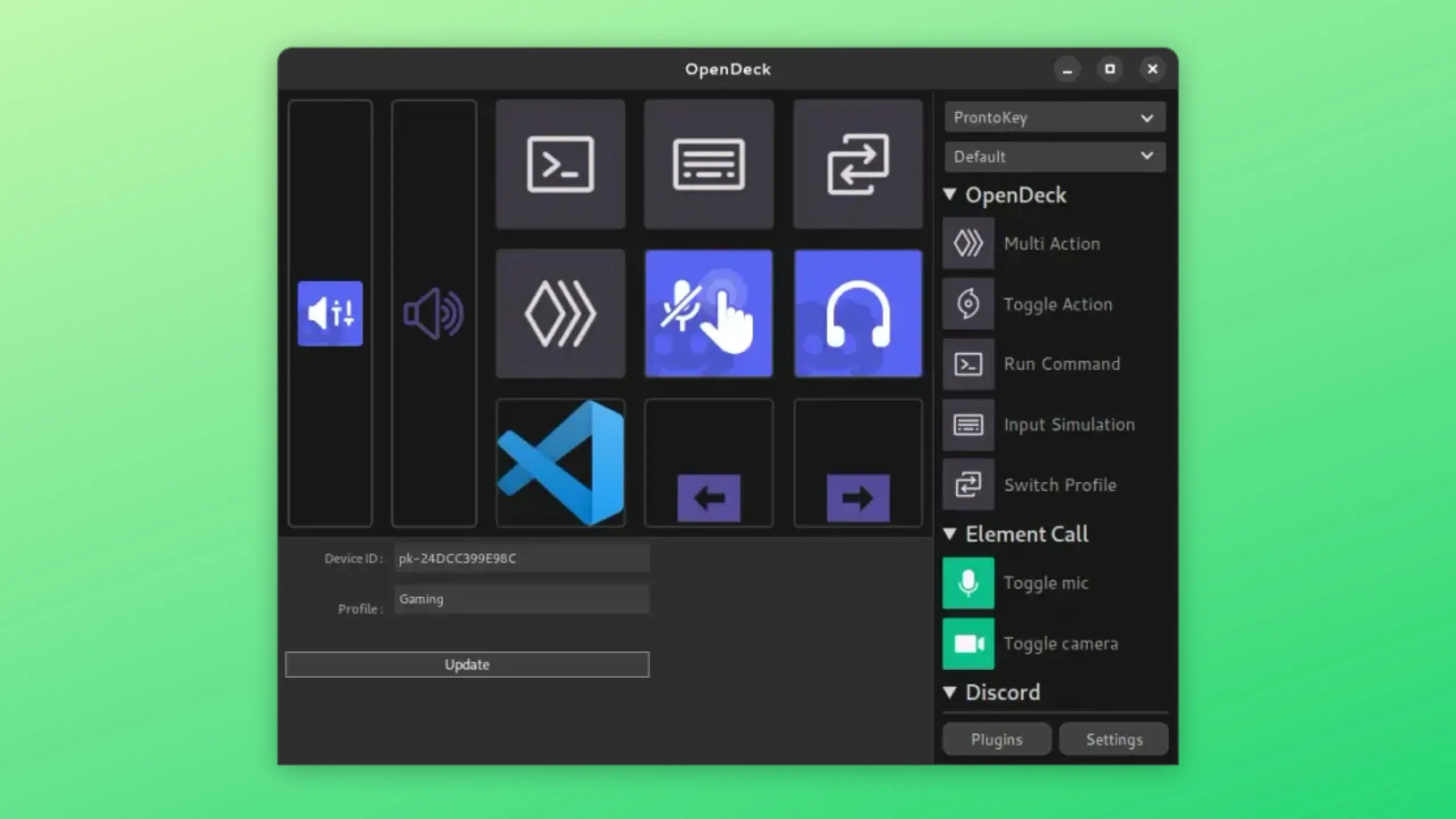 Instale o OpenDeck no Ubuntu, Fedora, Debian e outras distribuições Linux com Flatpak 2 Imagem com a iterface do OpenDeck