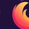 Logo do Firefox em tons de laranja e roxo com fundo roxo escuro e texto 'Firefox the browser, reloaded'.