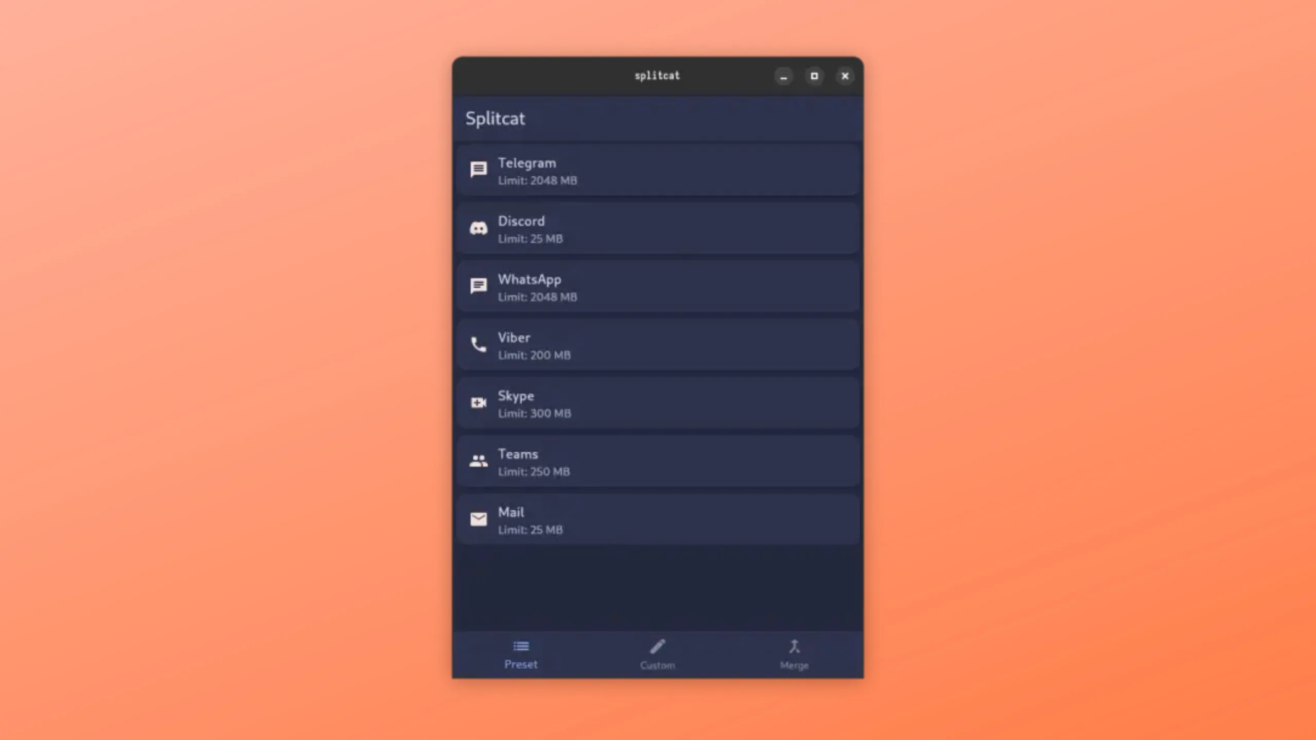 Instale o Splitcat no Ubuntu, Fedora, Debian e outras distribuições Linux com Flatpak 2 Imagem com a interface do Splitcat