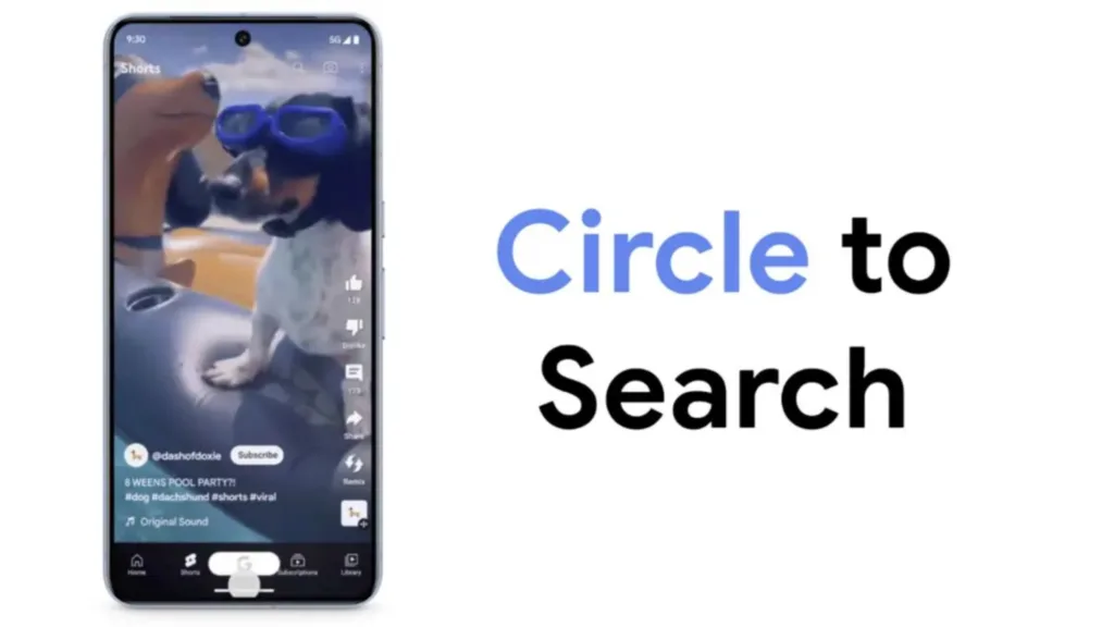 Imagem com a logomarca do Circle to Search