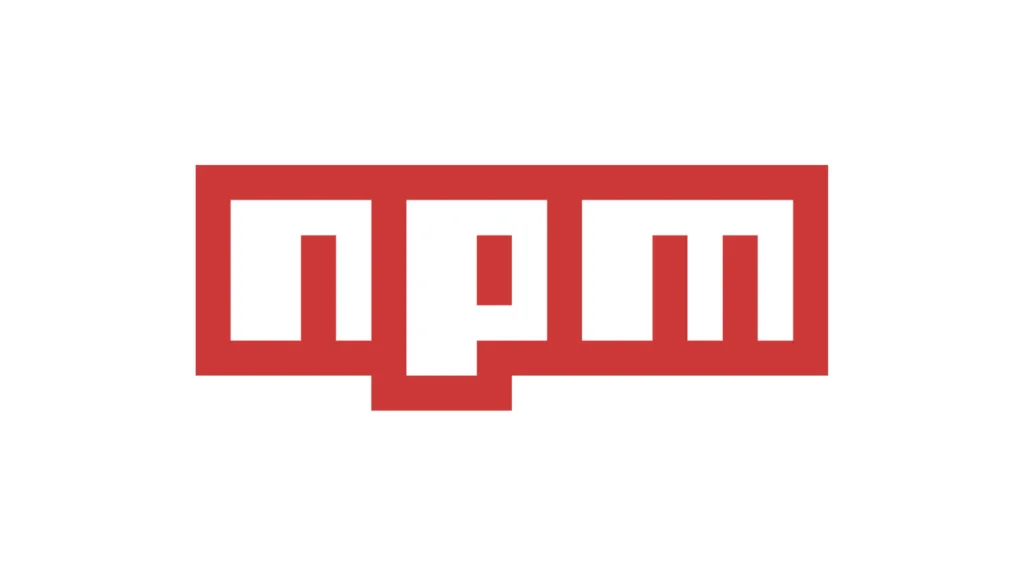 Imagem com a logomarca npm