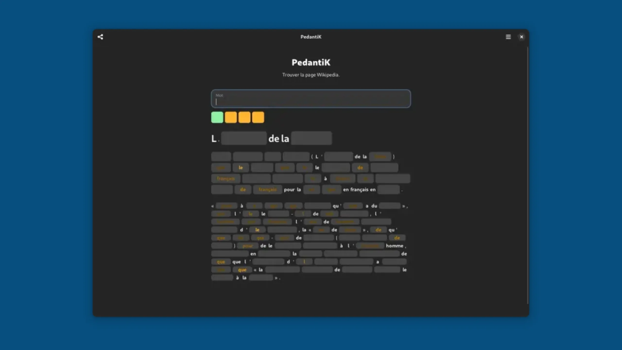Instale o PedantiK no Ubuntu, Fedora, Debian e outras distribuições Linux com Flatpak 2 Imagem com a interface do Pedantik